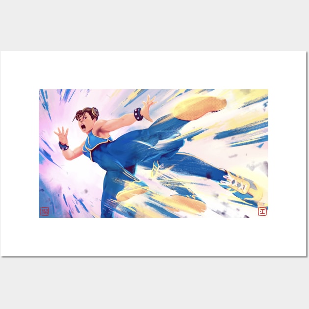 Chun Li Thousand Kicks ! Wall Art by HeyJay